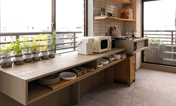 kitchen of common space